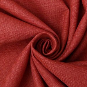 'Blazer Red' Cotton-Linen Window Curtains (Red/ Orange)