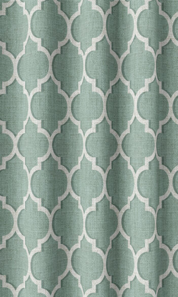 'April Afternoon' Fabric Swatch (Blue/ White)