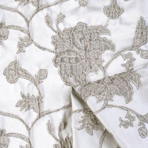 'Mezzo' Floral Made-to-Measure Curtain Panels (White/ Black)