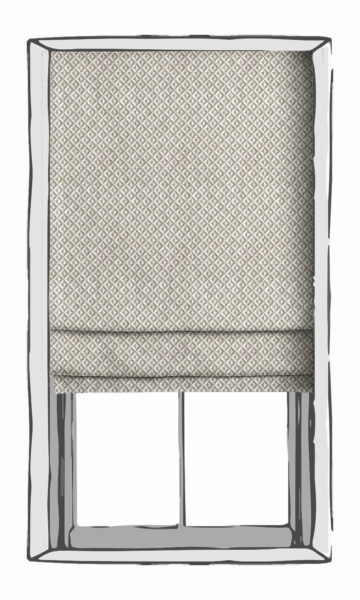 'Louvre' Modern Geometric Patterned Window Curtains (Grey/ White) - Image 4