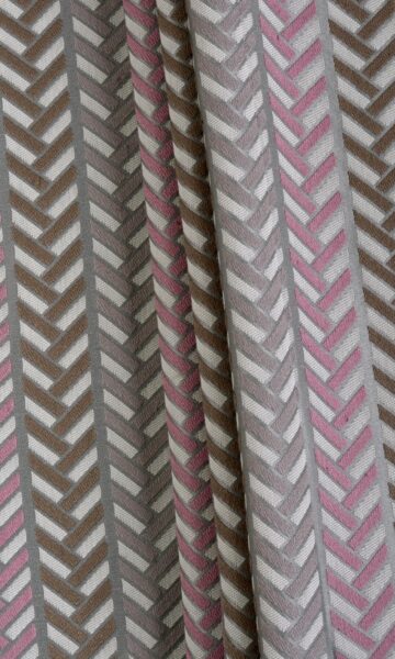 'Alafia' Fabric Swatch (Pink/ Grey/ Brown) - Image 2