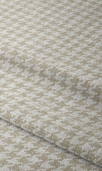 'In a Café' Houndstooth Print Custom Size Curtains (Beige/ White) - Image 2