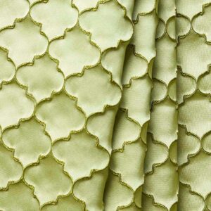 'Emerald Isle' Silk Blend Made-to-Measure Curtain Panels (Green)