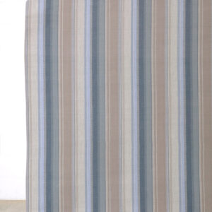 'Relaxed Navy' Cotton Made-to-Measure Curtains (Blue/ Brown)