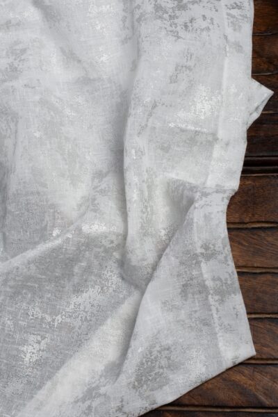 'Winter Wonderland' Metallic Accents Semi-Sheer Custom Drapes (White) - Image 6