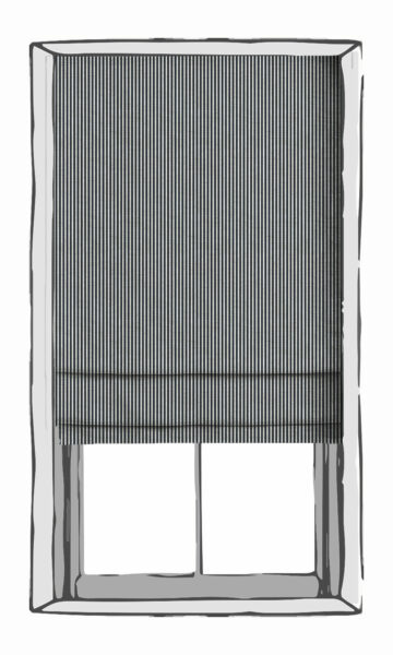 'Blue Sable' Modern Striped Custom Drapes (Midnight Blue) - Image 4