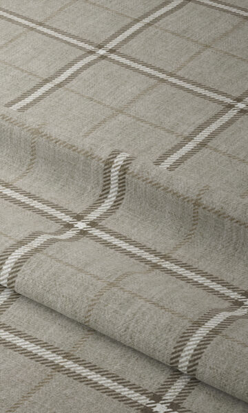 'Desert Palm' Striped Custom Drapes (Warm Grey/ Beige) - Image 2