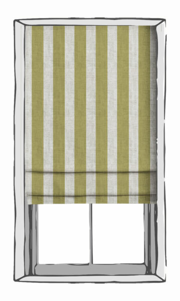 'Jungle Vine' Striped Custom Drapes (Chartreuse Green/ White) - Image 4