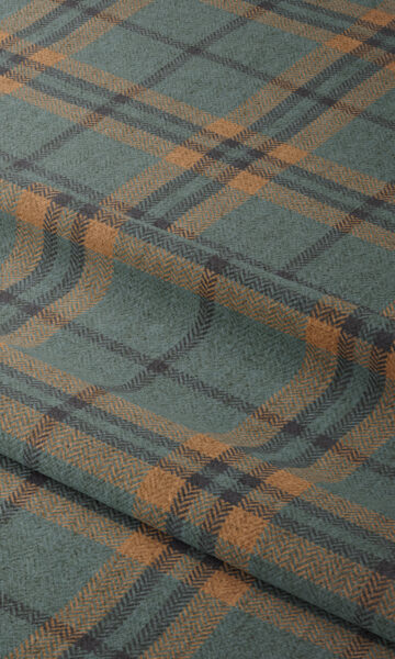 'Julep' Plaid Made-to-Measure Curtains (Teal/ Mustard) - Image 4