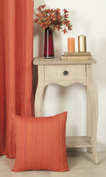 'Yamini Medea' Cotton Made-to-Measure Curtain Panels (Orange) - Image 4