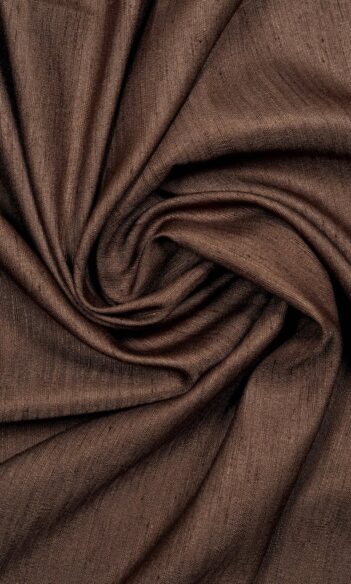 'Coffee Glitter' Silk Blend Window Curtain Panels (Coffee Brown)
