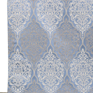 'Encore' Damask Made-to-Measure Curtains (Navy Blue/ White)