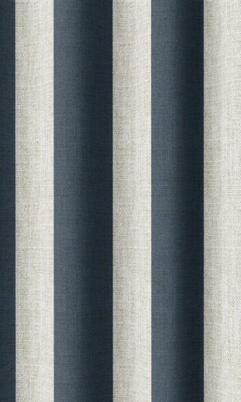 'Burnt Malt' Modern Striped Print Bespoke Curtains (Slate Grey)