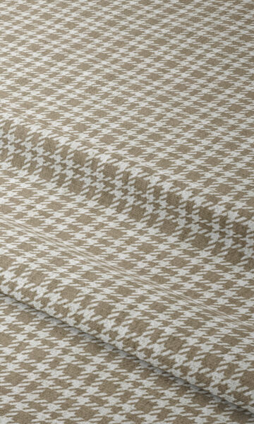'Serengeti Spring' Checkered Custom Drapes (Cedar Brown/ White) - Image 2