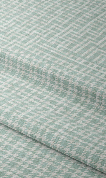 'Snow Bell' Check Patterned Bespoke Drapery (Aqua Blue/ White) - Image 3