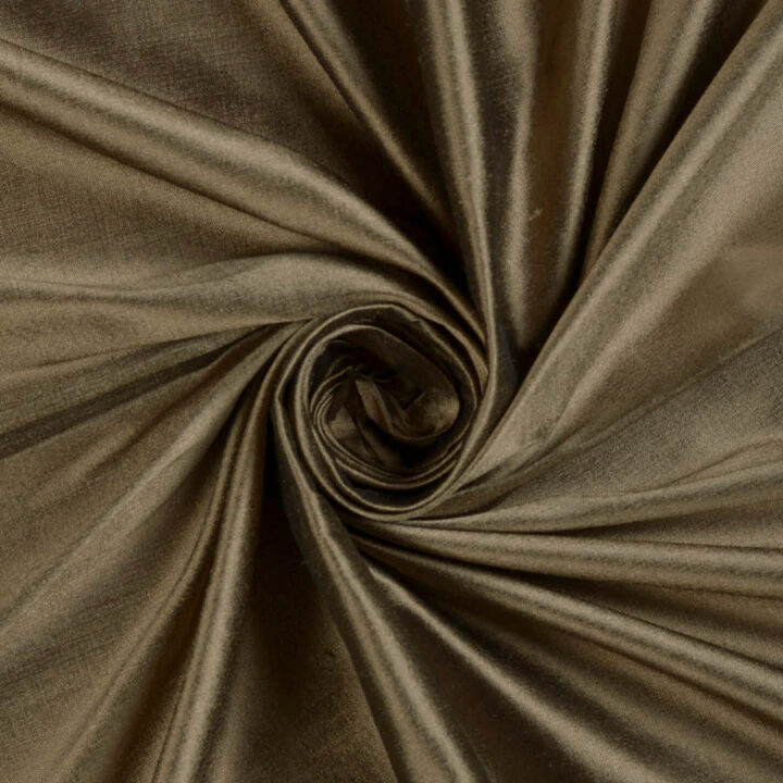 ‘Kopa’ Shantung Silk Made-to-Measure Curtains (Cedar Brown)