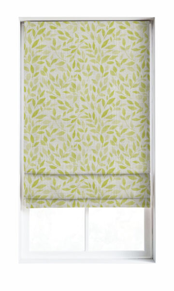 'Erlensee Spring' Botanical Print Bespoke Drapery (White/ Green) - Image 2
