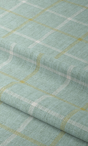 'River Cruise' Check Patterned Made-to-Order Curtains (Aqua Blue) - Image 3