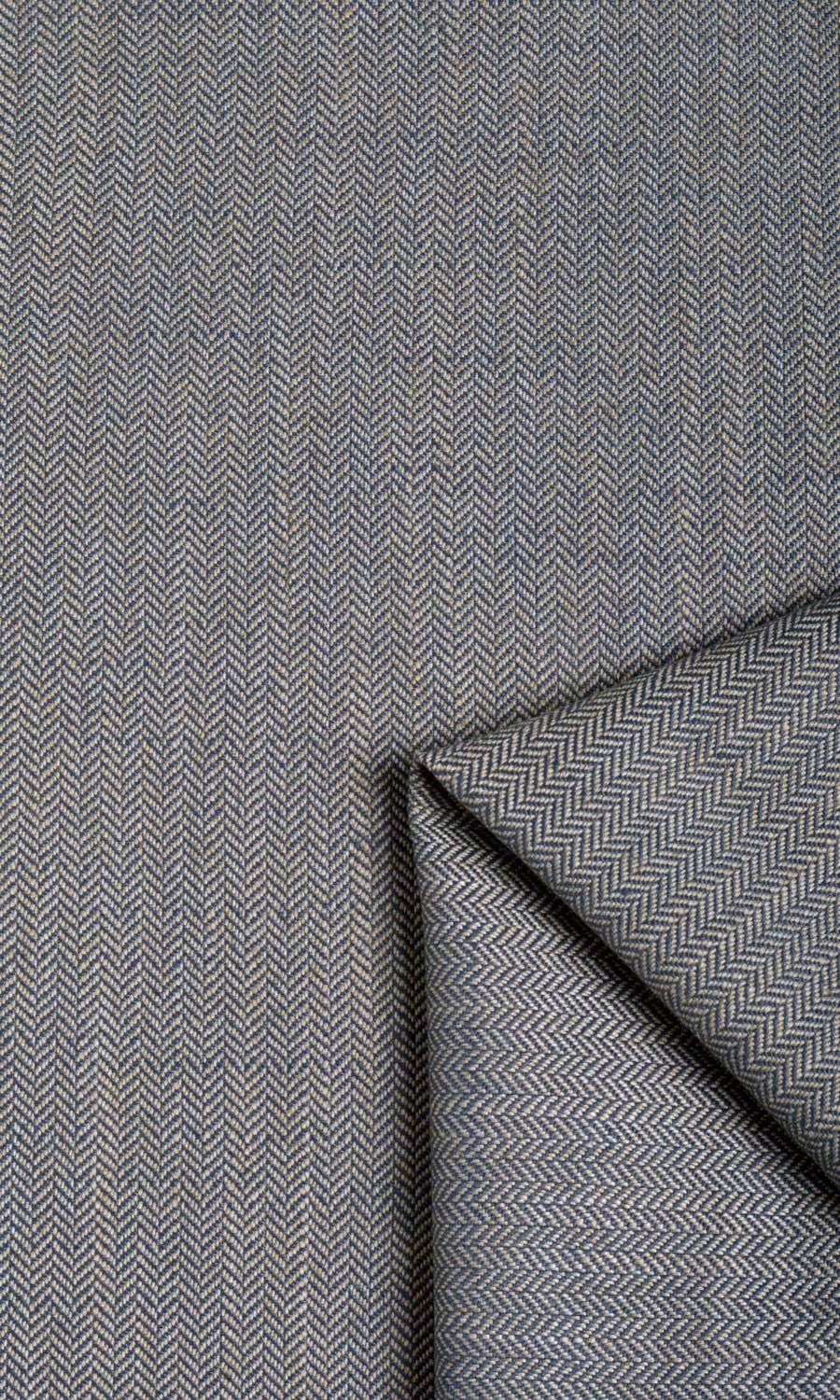'Coquina' Fabric Swatch (Navy Blue/ Brown/ Grey) - Image 3