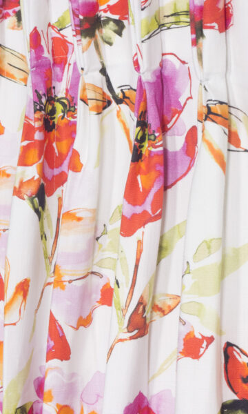 'London in Pink' Floral Cotton Bespoke Curtains (Pink/ Purple) - Image 2