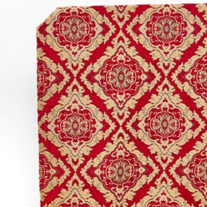 'Red Royale' Damask Velvet Window Drapes (Beige/ Brown/ Red)