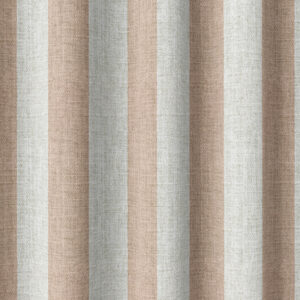 'Spring Poppy' Modern Striped Bespoke Drapery (Blush Pink/ White)