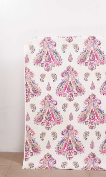 'LAquila' Paisley Print Made-to-Order Curtains (Pink/ Purple) - Image 2