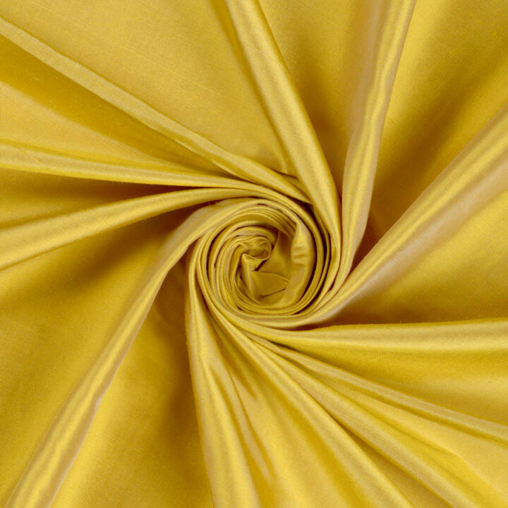 ‘Bambus’ Shantung Silk Made-to-Measure Curtains (Yellow)