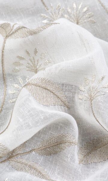 'Moccasin' Fabric by the Yard (White/ Brown) - Image 5