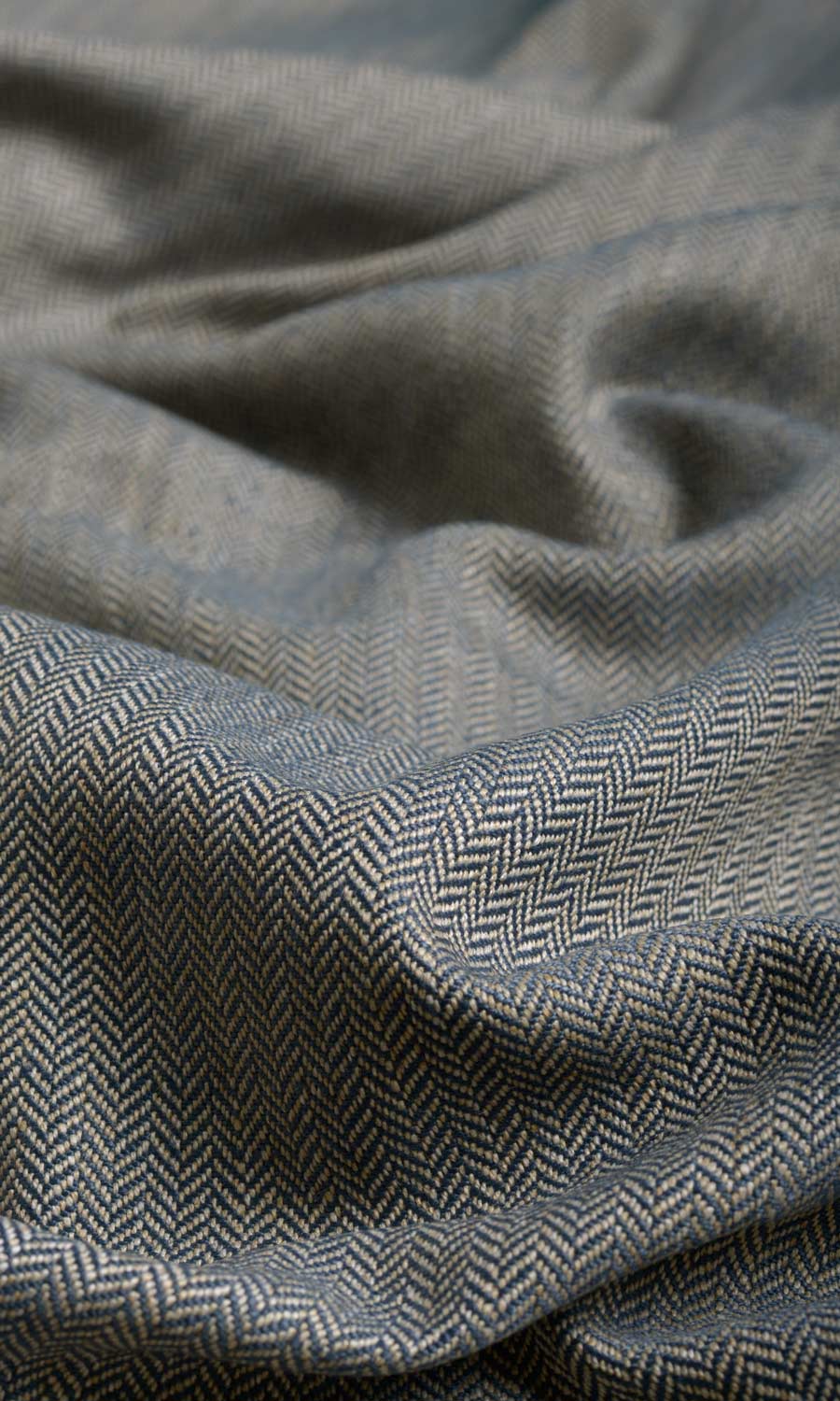 'Coquina' Fabric Swatch (Navy Blue/ Brown/ Grey) - Image 4