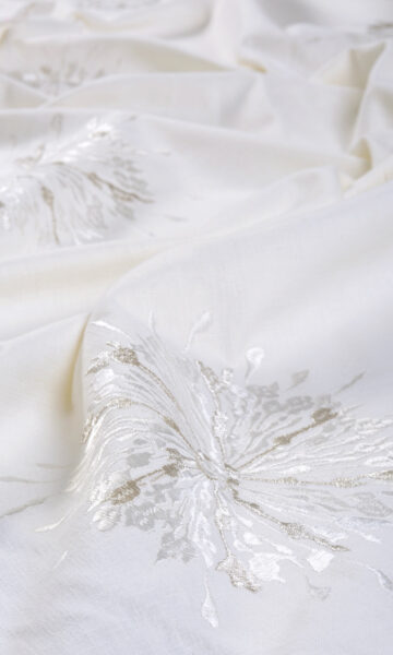 'Autun' Sunburst Embroidered Bespoke Drapery (White/ Pale Gray) - Image 2