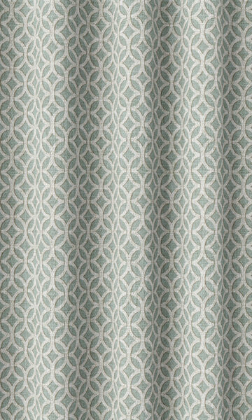 'Kiwi' Fabric by the Yard (Aqua Blue/ White) - Image 3