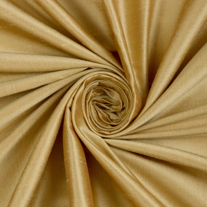 ‘Antik’ Shantung Silk Custom Curtains (Biscotti Yellow)