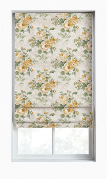 'Royan' Dimout Floral Window Drapes (Yellow/ Ivory/ Green) - Image 2