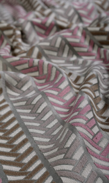 'Alafia' Fabric Swatch (Pink/ Grey/ Brown) - Image 4