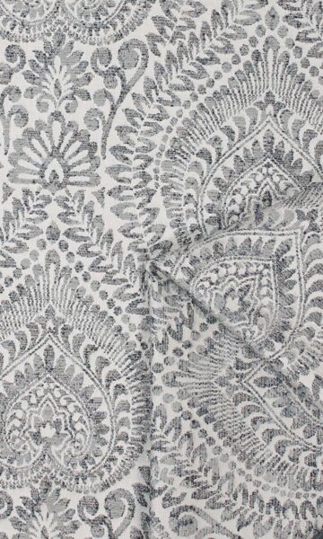 'Gajner' Fabric Swatch (Grey/ Deep Blue) - Image 6