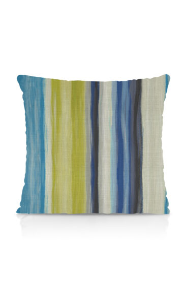 'Beach Day' Striped Custom Curtains (Sky Blue/ Cobalt/ Green) - Image 3
