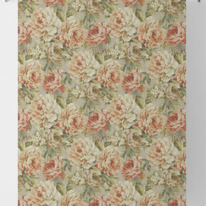 'Gleeful' Country Floral Window Drapery (Green/ Red/ Brown)
