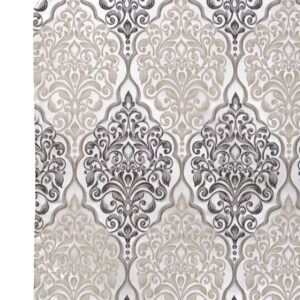 'Kazoo' Damask Made-to-Measure Curtain Panels (Beige/ Black)