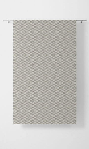 'Louvre' Modern Geometric Patterned Window Curtains (Grey/ White) - Image 3
