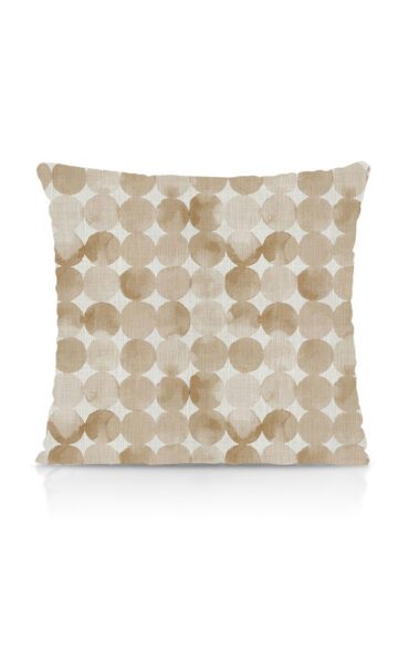 'Warm Baguette' Polka Dot Custom Drapes (Eggshell White/ Pale Brown) - Image 3