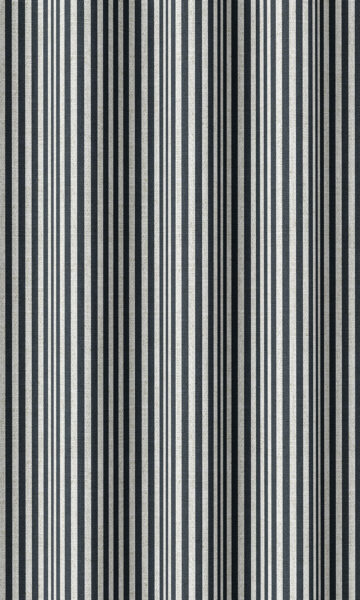 'Blue Sable' Modern Striped Custom Drapes (Midnight Blue)
