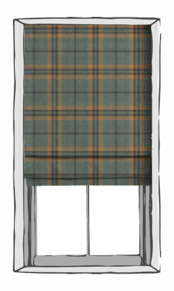 'Julep' Plaid Made-to-Measure Curtains (Teal/ Mustard) - Image 2