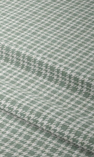 'Shaded Moss' Checkered Bespoke Drapes (Duck Egg Blue) - Image 2