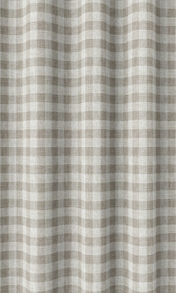 'Rohan' Check Patterned Custom Size Curtain Panels (Grey/ White)