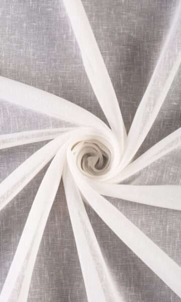 'Snowfall Elegance' Textured Sheer Made-to-Order Curtains (White) - Image 4