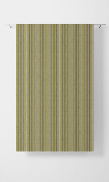 'Fern Green' Striped Bespoke Drapes (Chartreuse Green/ Brown) - Image 3