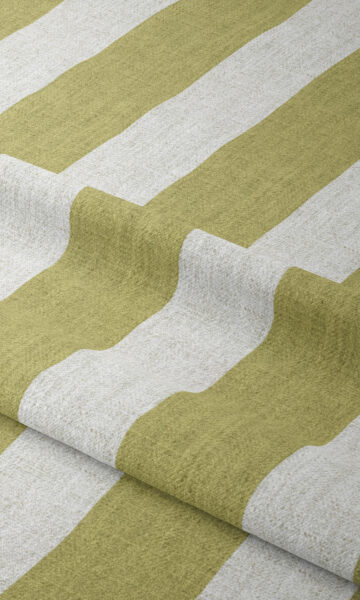 'Jungle Vine' Striped Custom Drapes (Chartreuse Green/ White) - Image 2