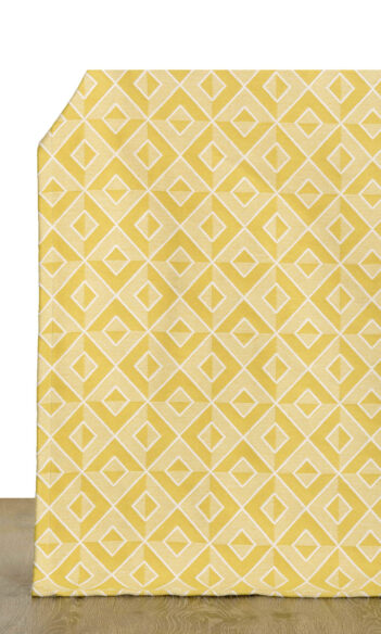 'Mirano' Woven Diamond Patterned Custom Curtains (Yellow)