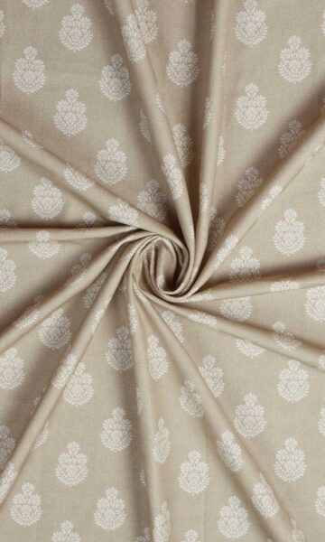 'Alfaaz' Fabric Swatch (Beige/ Grey) - Image 5